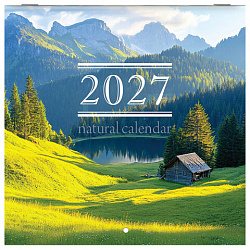 Календарь настенный перекидной 2027 г., BRAUBERG, 12 листов, 21,4х42,8 см, МИНИ, "Nature", 118433