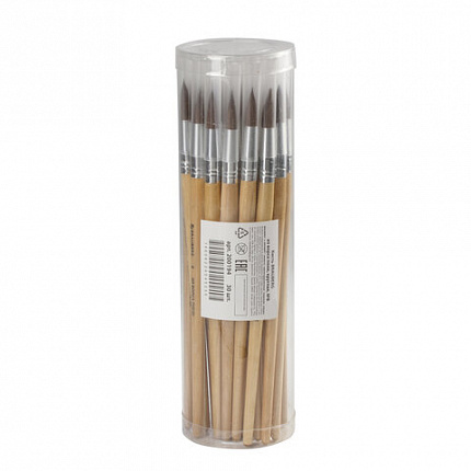 Кисть BRAUBERG, пони, круглая, № 8, 200194