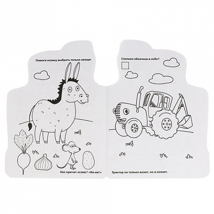 Книжка-раскраска с вырубкой в виде персонажа, "ЛИЦЕНЗИОННЫЕ СЮЖЕТЫ", ассорти, 210х285 мм, 16 страниц, УМКА