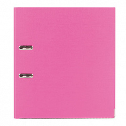 Папка-регистратор BRAUBERG с покрытием из ПВХ, 80 мм, с уголком, розовая (удвоенный срок службы), 227195