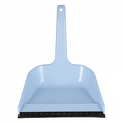 Совок для мусора, высокая рукоятка 20 см, резиновая кромка, пластик, цвет ассорти, 416, 434160065