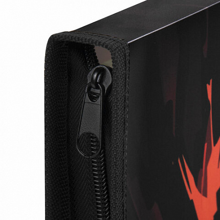 Папка для тетрадей BRAUBERG KIDS А4, 1 отделение, пластик, молния вокруг, "Fire split", 273338