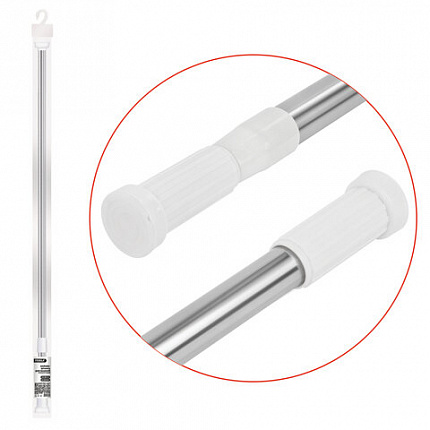 Карниз штанга для ванной телескопический 140-260 см, нержавеющая сталь, PRIMILA (ПРИМИЛА), 700109