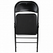 Стул складной BRABIX "Golf Plus CF-003 КОМФОРТ", чёрный каркас, чёрная ткань, 532889