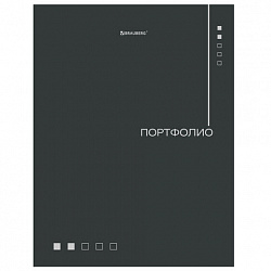 Папка-портфолио универсальная, 4 кольца, 20 файлов, 7БЦ матовая, BRAUBERG "Minimalism", 117553