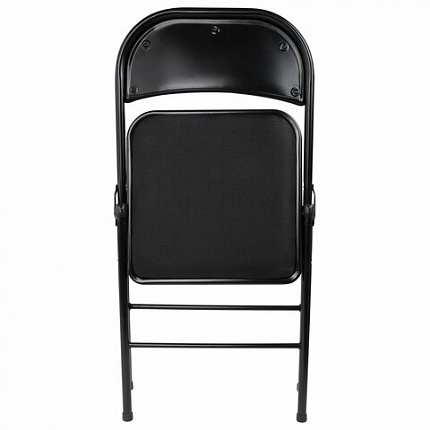 Стул складной BRABIX "Golf Plus CF-003 КОМФОРТ", чёрный каркас, чёрная ткань, 532889