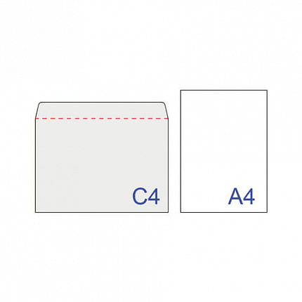 Конверты С4 (229х324 мм), отрывная лента, "Куда-Кому", 100 г/м2, КОМПЛЕКТ 25 шт., BRAUBERG, 121853