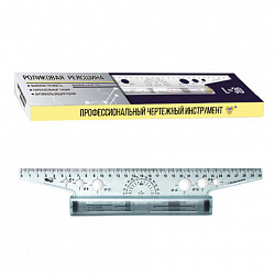 Линейка с роликом (рейсшина) 30 см, металлический ролик, УЧП-30