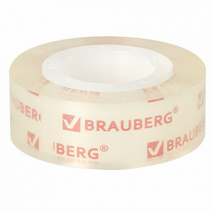 Клейкие ленты 19 мм х 33 м КРИСТАЛЬНЫЕ, BRAUBERG, КОМПЛЕКТ 2 шт., европодвес, 227261