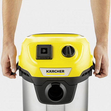 Пылесос хозяйственный KARCHER WD 3 PS, мусоросборник 17л, мощность 1000 Вт, желтый, 1, 1.628-190.0