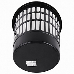 Корзина для бумаг STAFF "Basic" сетчатая, 9,5 л, черная, 237915