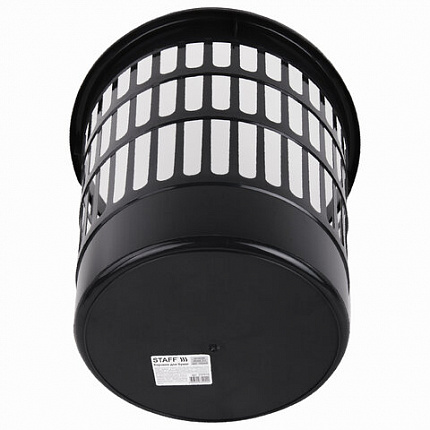Корзина для бумаг STAFF "Basic" сетчатая, 9 л, черная, 237915