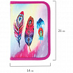 Пенал BRAUBERG, 1 отделение, полиэстер, 21х14 см, "Plumage", 270304