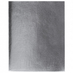 Тетрадь бумвинил А5 48 л., скоба, офсет №1, клетка, с полями, СЕРЕБРО, "Metallic", HATBER, 058960, 48Т5бвВ1
