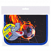 Пенал BRAUBERG, 1 отделение, 2 откидные планки, полиэстер, 21х14 см, "Burning ball", 273529