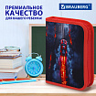 Пенал BRAUBERG с наполнением, 1 отделение, 1 откидная планка, 24 предмета, 21х14 см, "Foggy car", 273533