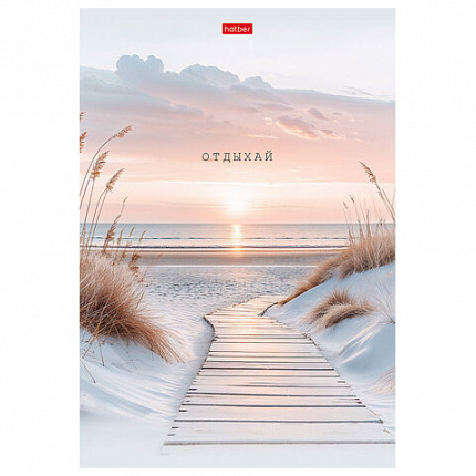 Тетрадь А4 48л. HATBER скоба, клетка, матовая ламинация, В моменте (микс в спайке), 0, 48Т4лВ1