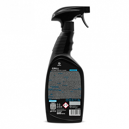 Средство чистящее от жира/нагара 600 мл GRASS GRILL DELICATE PROFESSIONAL, щелочное, распылитель, 125713