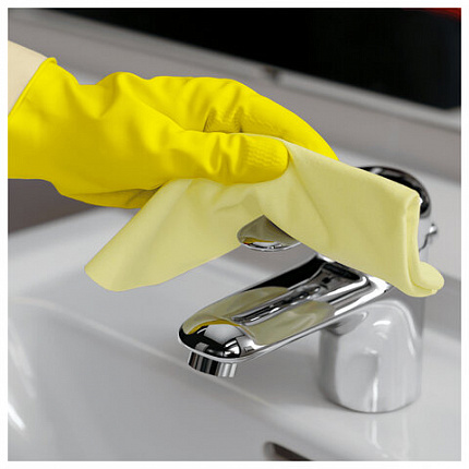 Перчатки VILEDA многоцелевые латексные МНОГОРАЗОВЫЕ х/б напыл ПРОЧНЫЕ XL (оч.большой) желтый 174377