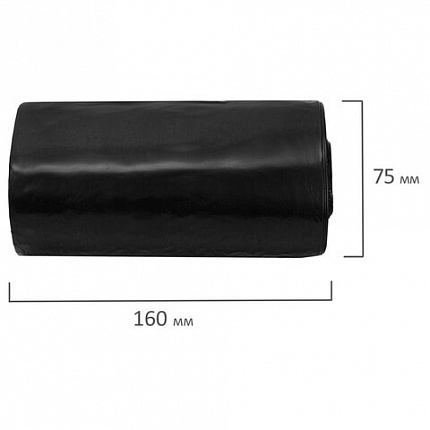 Мешки для мусора 60 л, черные, в рулоне 30 штук, особо прочные, ПВД 30 мкм, 58x68 см, LAIMA, 702658