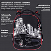 Ранец BRAUBERG PREMIUM, 2 отделения, с брелком, "Ночь в центре", ЛАМПОЧКИ, 38х29х16 см, 271356