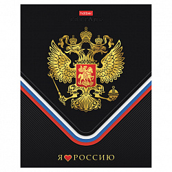 Тетрадь А5 48 л., HATBER, скоба, клетка, матовая ламинация, 3D-фольга, 3D-лак, Россия (микс), 093210, 48Т5лофлВ1