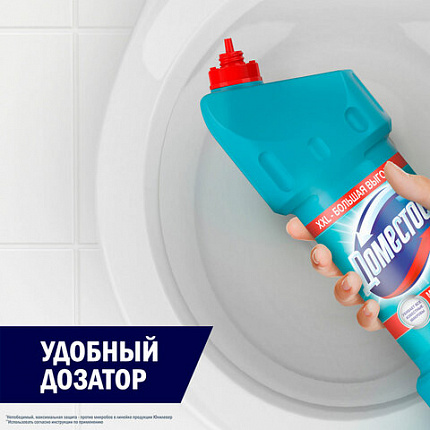Чистящее средство 1,5 л ДОМЕСТОС "Свежесть Атлантики", с отбеливающим эффектом, 67683281