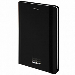 Блокнот с резинкой в клетку 96 л., А5, 145х203 мм, твердая обложка, BRAUBERG, "Insight", 113723