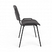 Стул для персонала и посетителей "ИЗО", черный каркас, серая ткань, В-3/С-71 меланж