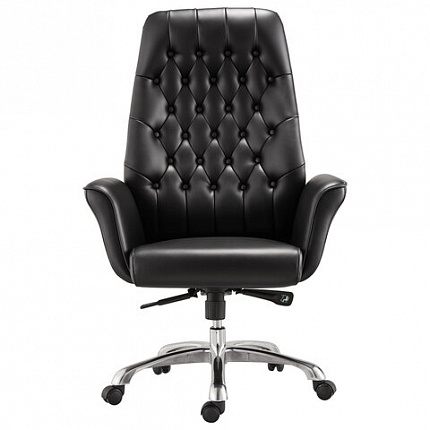 Кресло офисное BRABIX PREMIUM "Legacy EX-750", синхромеханизм, алюминий, экокожа, черное, 532492