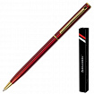 Ручка подарочная шариковая BRAUBERG "Slim Burgundy", корпус бордо, узел 1 мм, линия письма 0,7 мм, синяя, 141403