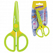 Ножницы ЮНЛАНДИЯ "МУЛЬТЯШКИ", 125 мм, с безопасными пластиковыми лезвиями, зеленые, 236983