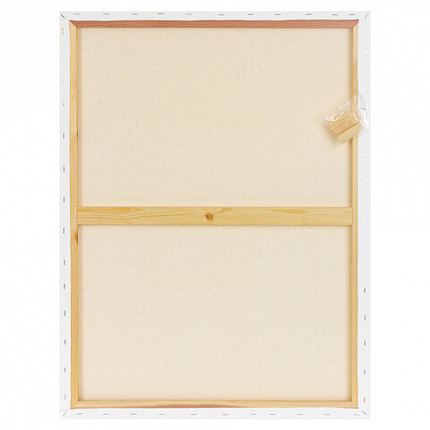 Холст на подрамнике BRAUBERG ART CLASSIC, 60х80 см, 420 г/м2, 45% хлопок 55% лен, среднее зерно, 191660