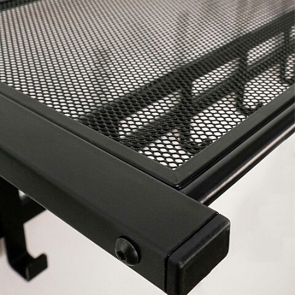 Вешалка настенная с полкой "Торонто-21", 270х670х270 мм, 5 крючков, металл, черная, ВСПТ21 Ч