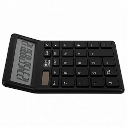 Калькулятор настольный BRAUBERG CH-12-BK (153х103 мм), 12 разрядов, двойное питание, черный, 272958