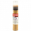 Кисть ПИФАГОР, СИНТЕТИКА, круглая, № 1, деревянная лакированная ручка, с колпачком, 200841