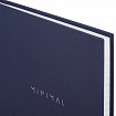 Блокнот А5 134х206 мм, 80 л., твёрдый, клетка, BRAUBERG "Minimal", синий, 116439