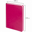 Бизнес-тетрадь на гребне А5 148x218 мм, BRAUBERG "Office PRO", под кожу, клетка, 80 л., розовая, 111042
