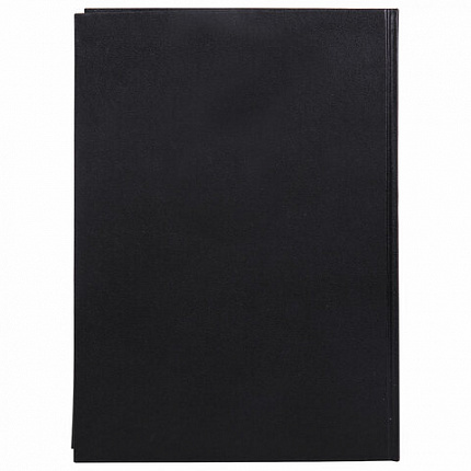 Книга учета 96 л., клетка, твердая, бумвинил, офсет, герб, А4 (200х290 мм), BRAUBERG, черная, 130275