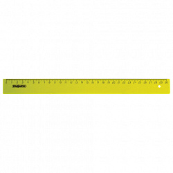 Линейка пластиковая 30 см, ПИФАГОР, прозрачная, неоновая, ассорти, 210609