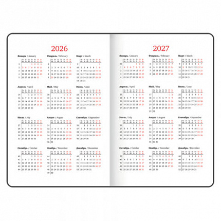 Еженедельник датированный 2026, А5, 145х215 мм, BRAUBERG "Select", балакрон, черный, 117182