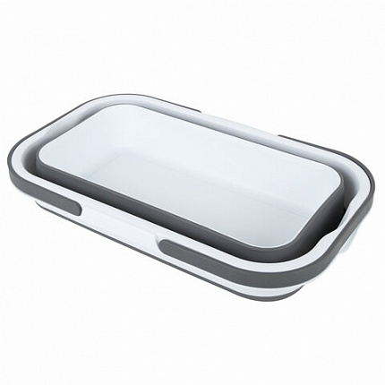 Таз складной силиконовый 16 литров со складными ручками 47х28 см для дома и дачи, LAIMA Home, 608671