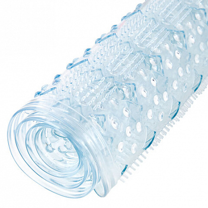 Коврик для ванны противоскользящий 70х36см, "Бусины", прозрачный, ПВХ, присоски, PRIMILA (ПРИМИЛА), 700366