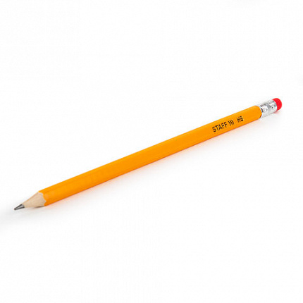 Карандаши чернографитные простые с ластиком HB, ВЫГОДНАЯ УПАКОВКА КОМПЛЕКТ 72 штуки, STAFF, 181882