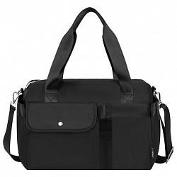 Сумка дорожная HEIKKI HANDY (ХЕЙКИ), карман на молнии, багажная лента, черная, 38х16х25 см, 273874