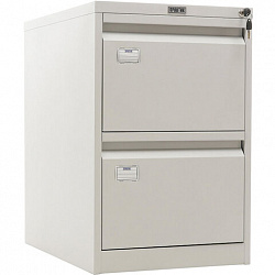 Шкаф картотечный ПРАКТИК "AFC-02", 695х470х646 мм, 2 ящика, для 110 подвесных папок, формат папок Foolscap или A4 (БЕЗ ПАПОК)