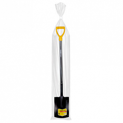 Лопата прямоугольная стальная 19х27 см, ОБЩАЯ ДЛИНА 115 см, черенок сталь, V-ручка, RABBITEX (РАББИТЕКС) "STRONG METAL", 700480