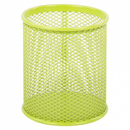 Подставка-органайзер BRAUBERG "Germanium", металлическая, круглое основание, 100х89 мм, светло-зеленая, 231982