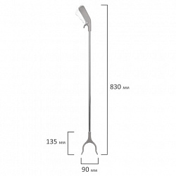 Захват для сбора мусора и предметов рычажный, 83 см, ПАЛКА-ХВАТАЛКА, LAIMA, 700887