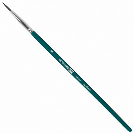 Кисти художественные набор 15 шт + мастихин в пенале, синие, синтетика, BRAUBERG ART